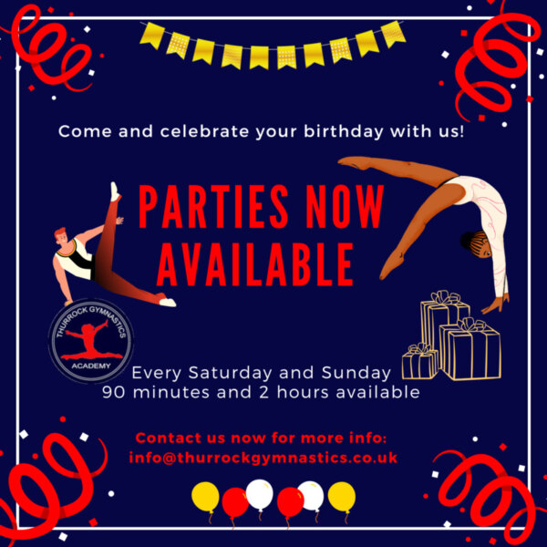 thurrock gymnastics birthday parties essex